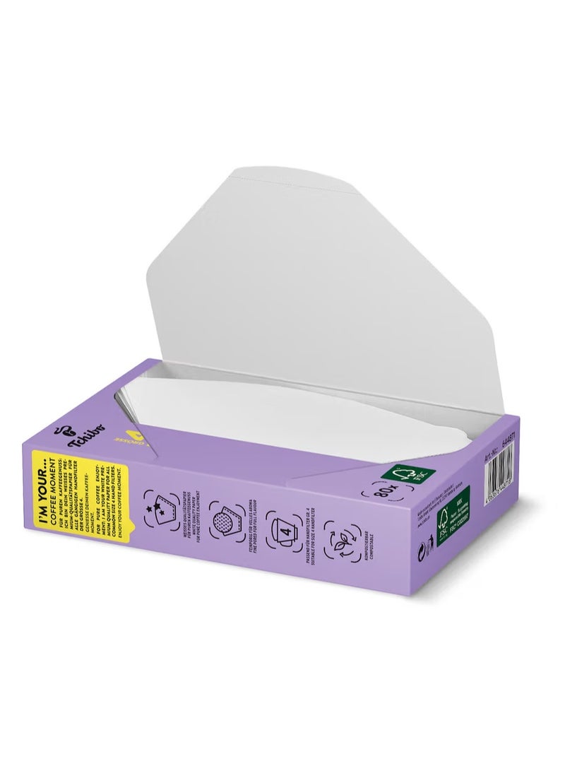 Tchibo Coffee Filter Paper - Size 4, 80 Pieces, White . - Image 3